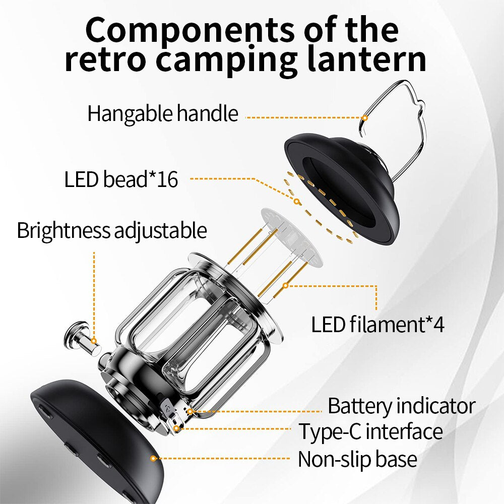 Retro LED Outdoor Camping Lantern LD79