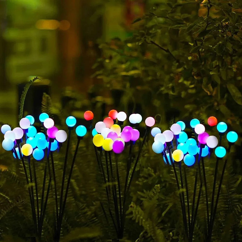 1PC Outdoor Waterproof Solar Firefly Lights for Garden & Lawn