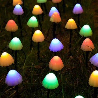 10 LED Solar Mushroom Lights Outdoor Waterproof Decorative Street Lights LD62
