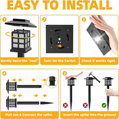 Waterproof Solar LED Garden Pathway Outdoor & Yard Lights LD63