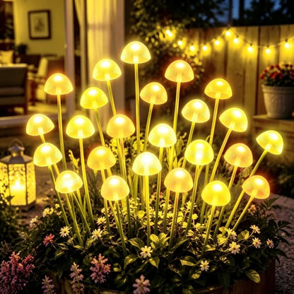 Outdoor Solar Mushroom & Jellyfish Pathway Lights