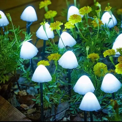 10 LED Solar Mushroom Lights Outdoor Waterproof Decorative Street Lights LD62