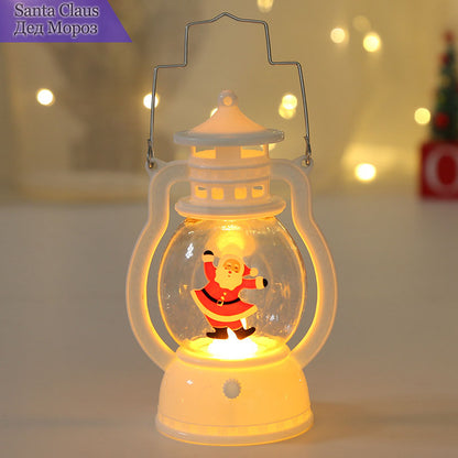 Portable LED Christmas Santa Claus Snowman Lanterns Indoor Decor LD66