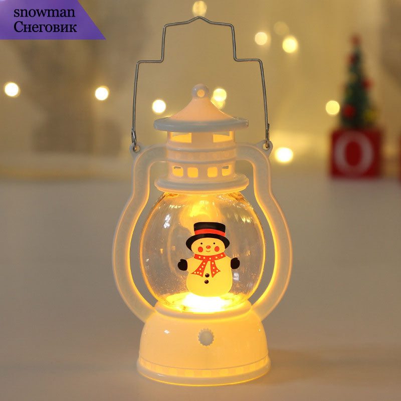 Portable LED Christmas Santa Claus Snowman Lanterns Indoor Decor LD66