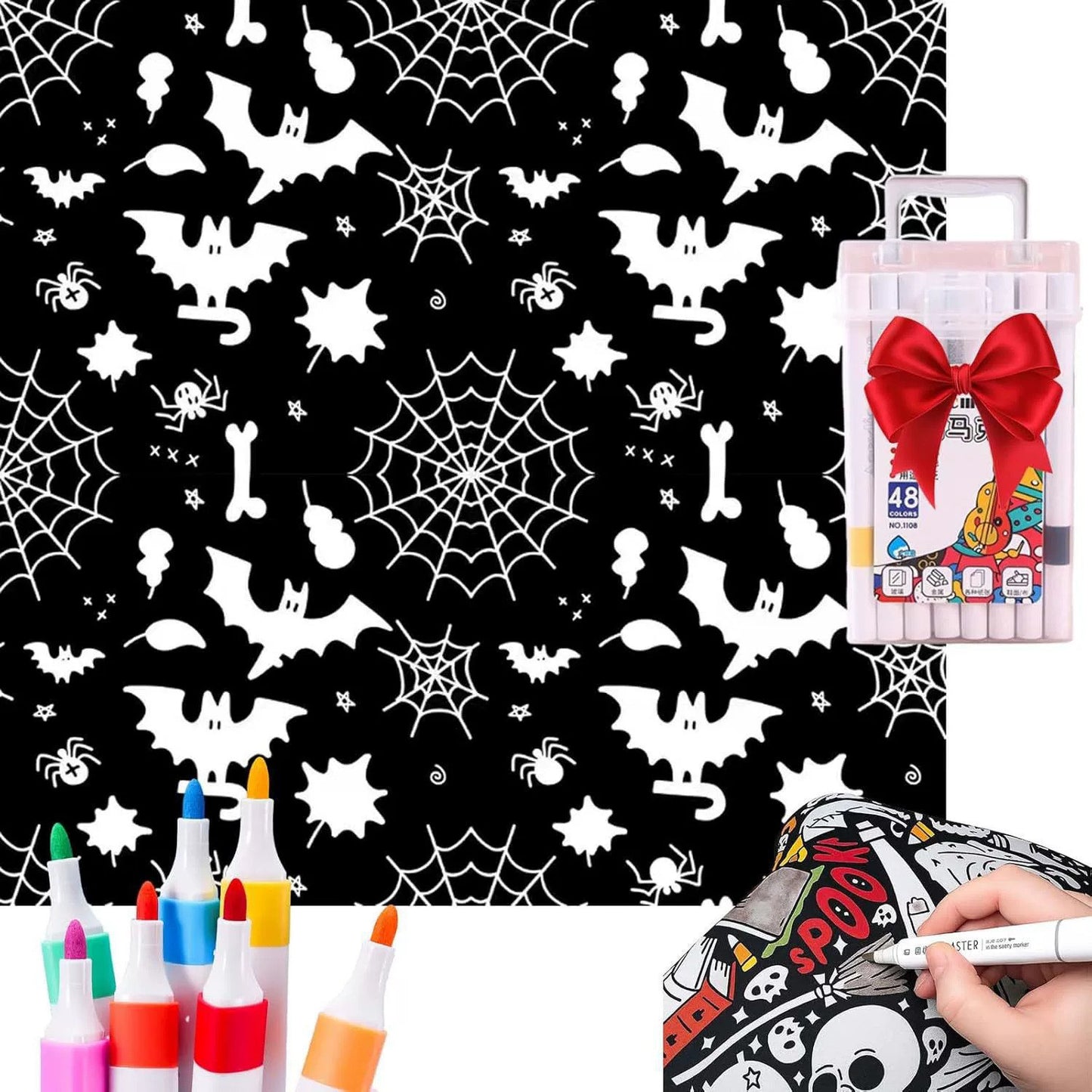 DIY Coloring Blanket, Spooky Halloween & Festive Fun Collection