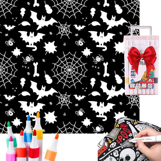DIY Coloring Blanket, Spooky Halloween & Festive Fun Collection