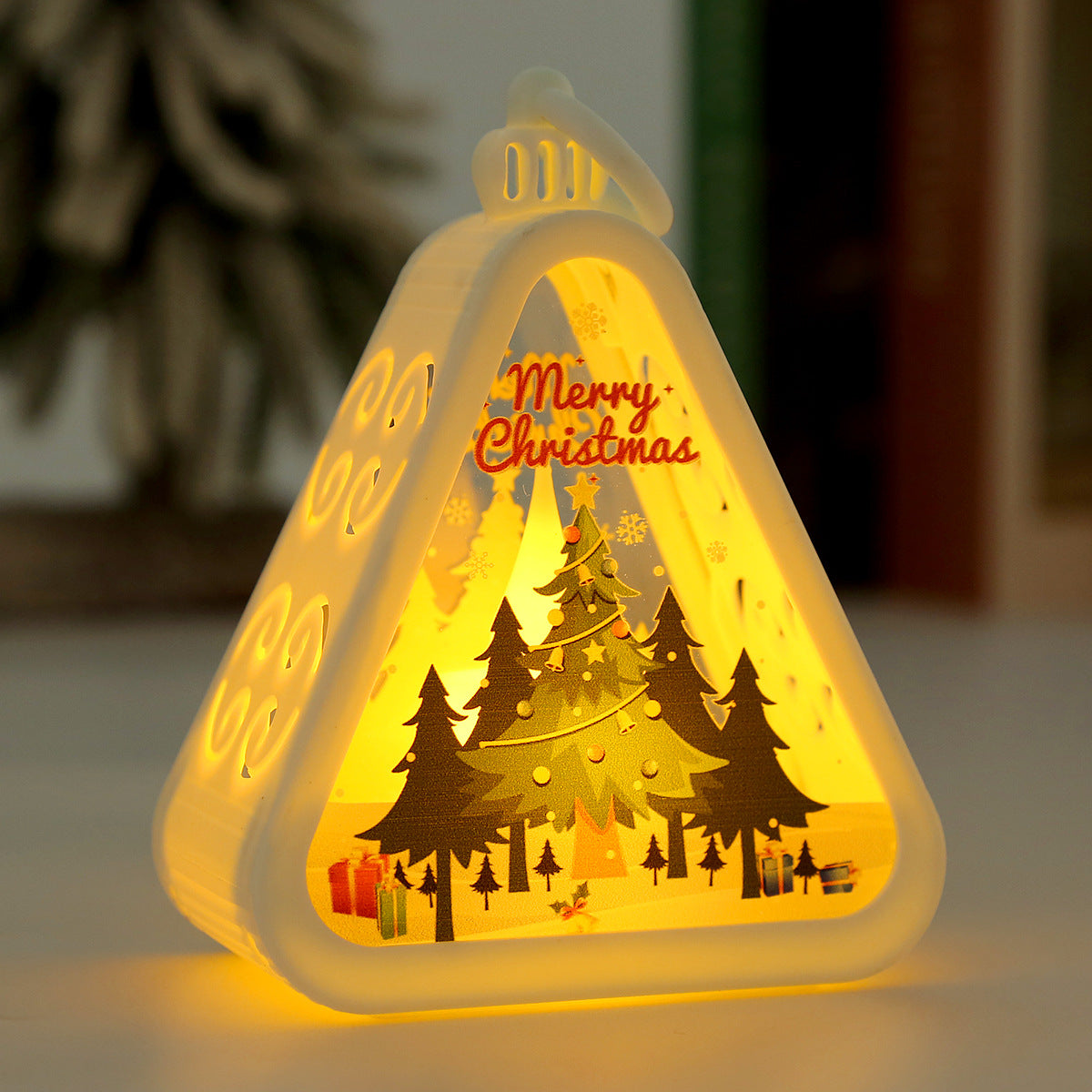Vintage Triangle White LED Christmas Night Light LD71