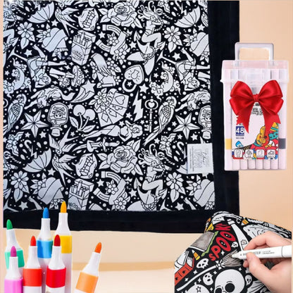 DIY Coloring Blanket, Sweet Nature & Botanical Collection