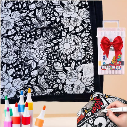 DIY Coloring Blanket, Sweet Nature & Botanical Collection