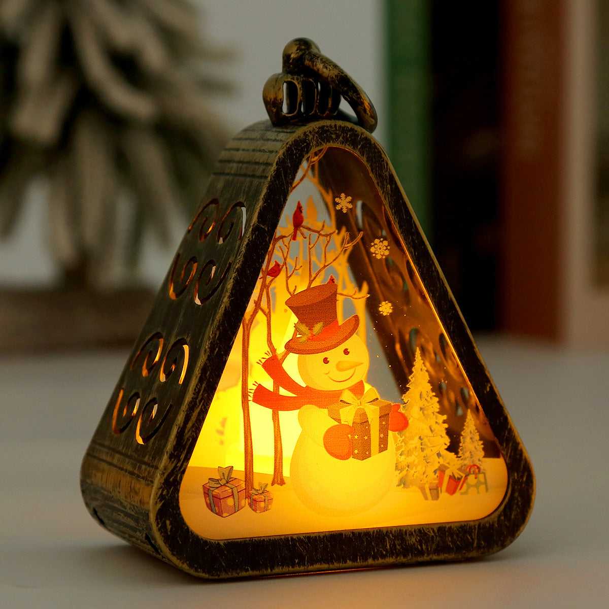Vintage Triangle Black LED Christmas Night Light LD72
