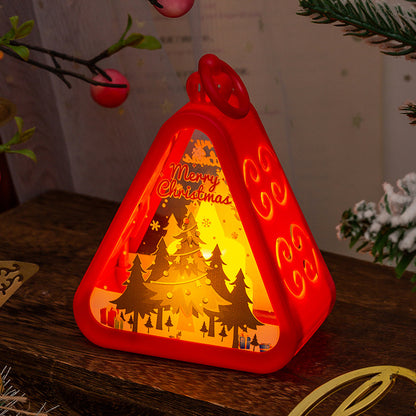 Vintage Style Red Triangle LED Christmas Night Light LD73