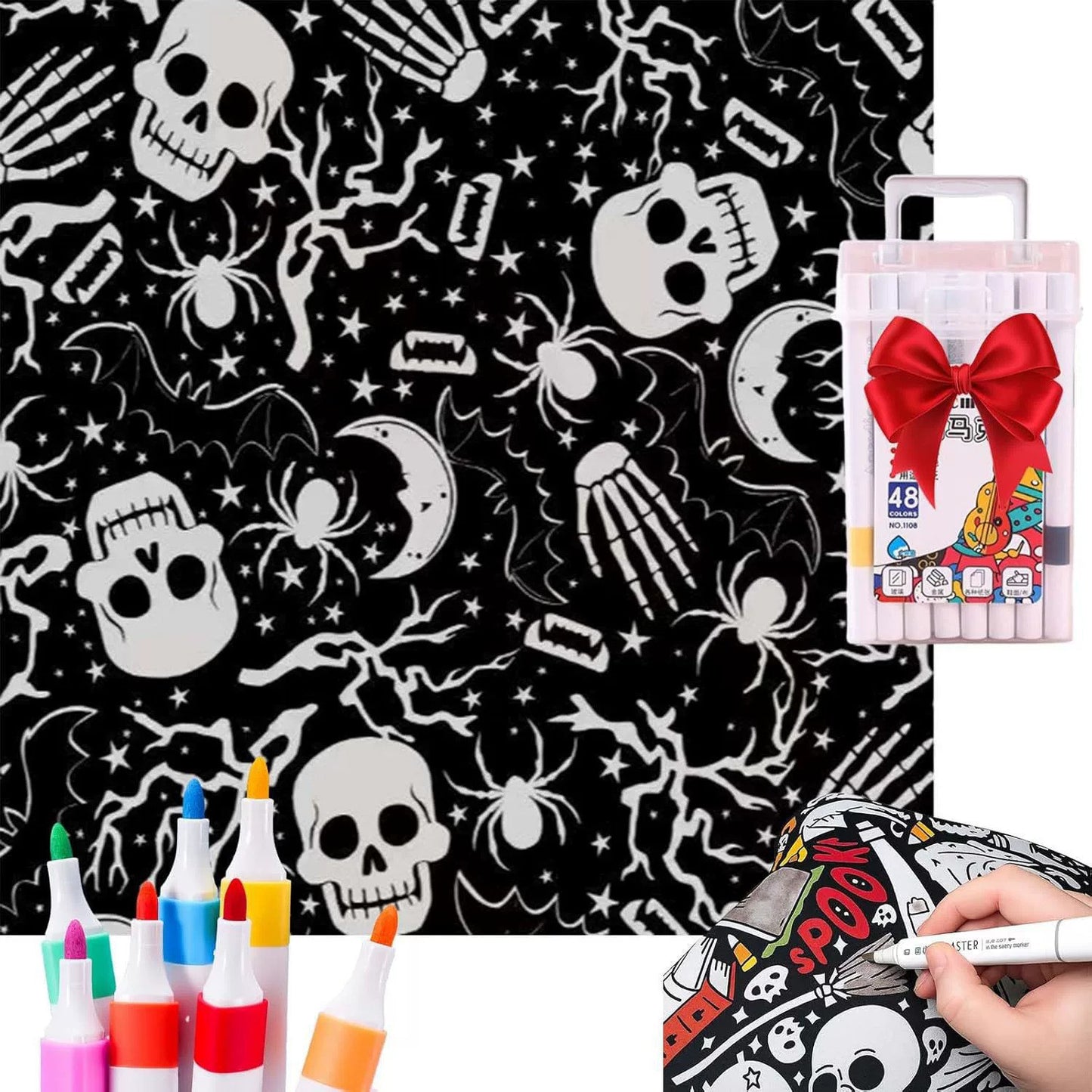 DIY Coloring Blanket, Spooky Halloween & Festive Fun Collection