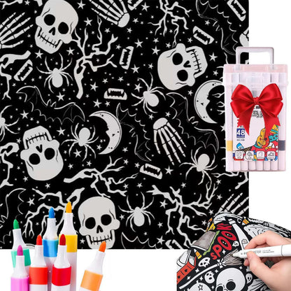 DIY Coloring Blanket, Spooky Halloween & Festive Fun Collection