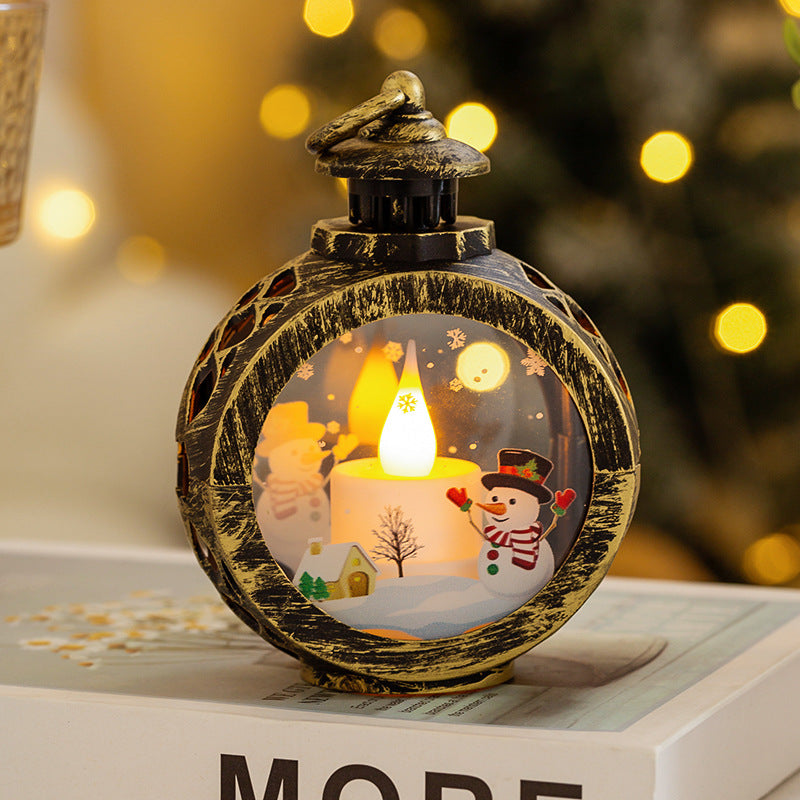 Mini LED Christmas Lantern Lights Santa and Snowman Battery Operated LD70