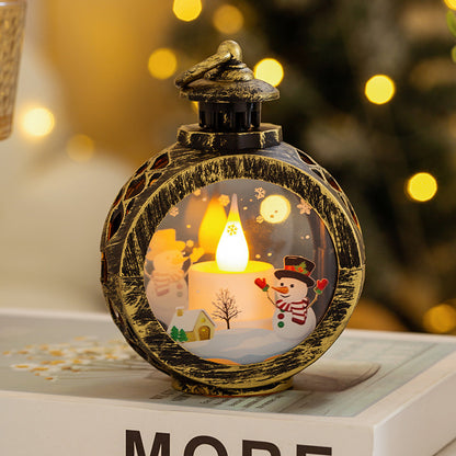 Mini LED Christmas Lantern Lights Santa and Snowman Battery Operated LD70