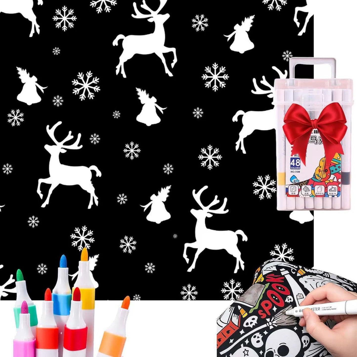 DIY Coloring Blanket, Cute Animals & Creatures Collection