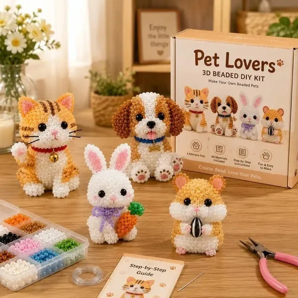 Cute Mini 3D Beaded Animal DIY Kit – Craft Your Own Forest Friends!