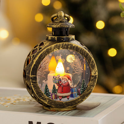 Mini LED Christmas Lantern Lights Santa and Snowman Battery Operated LD70