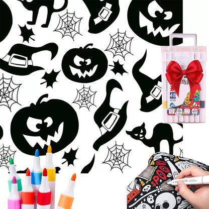 DIY Coloring Blanket, Spooky Halloween & Festive Fun Collection