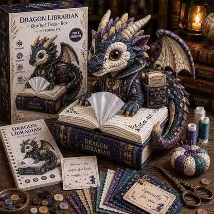 DIY Patchwork Dragon Tissue Box Cover Kit | Cute Mythical Creatures Series