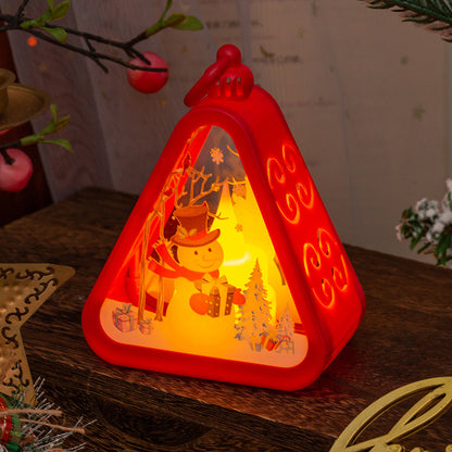 Vintage Style Red Triangle LED Christmas Night Light LD73
