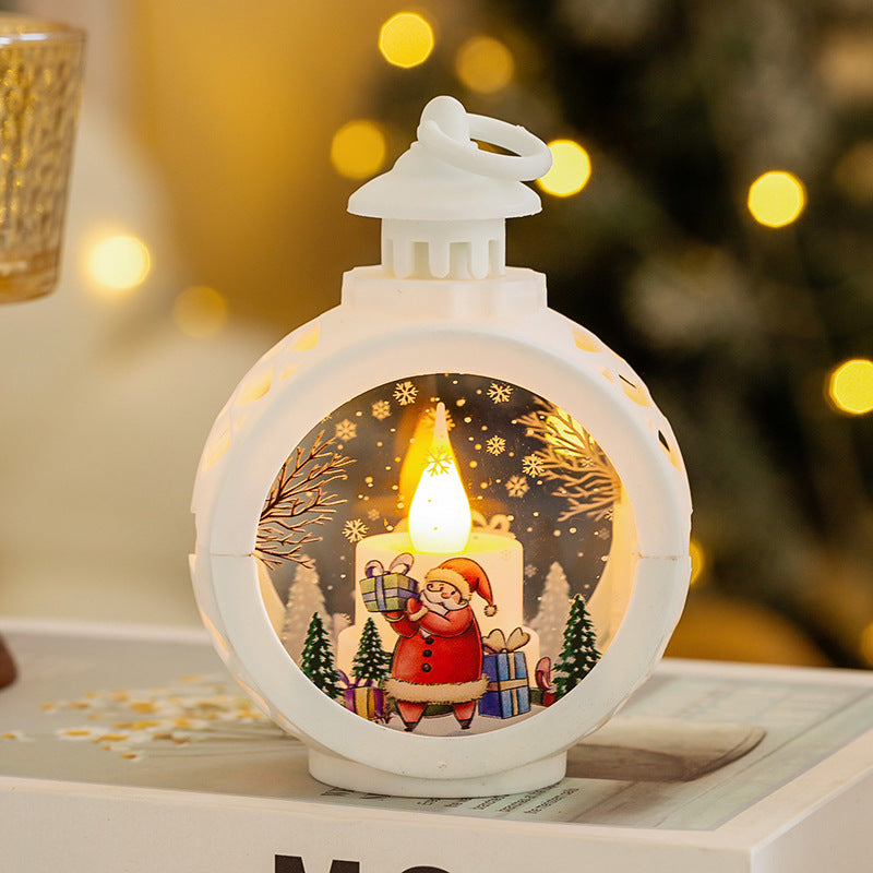 Mini LED Christmas Lantern Lights Santa and Snowman Battery Operated LD70