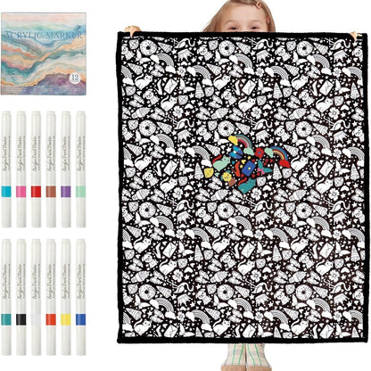 DIY Coloring Blanket, Sci-Fi, Space & Creative Graffiti Collection