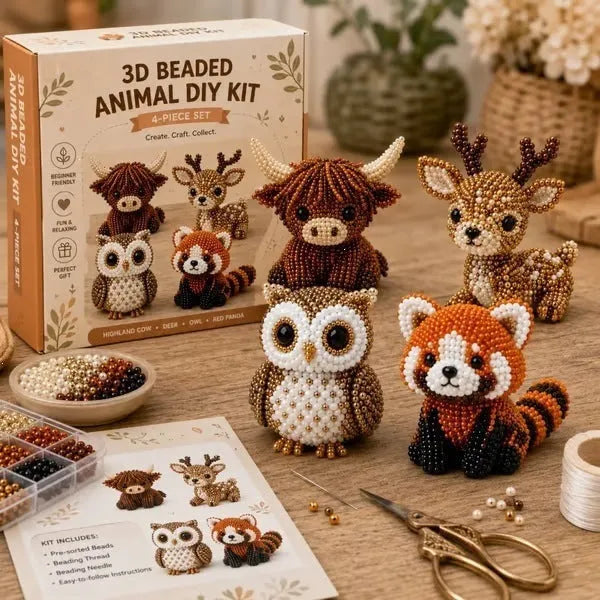 Cute Mini 3D Beaded Animal DIY Kit – Craft Your Own Forest Friends!