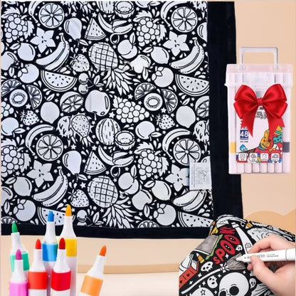 DIY Coloring Blanket, Sweet Nature & Botanical Collection