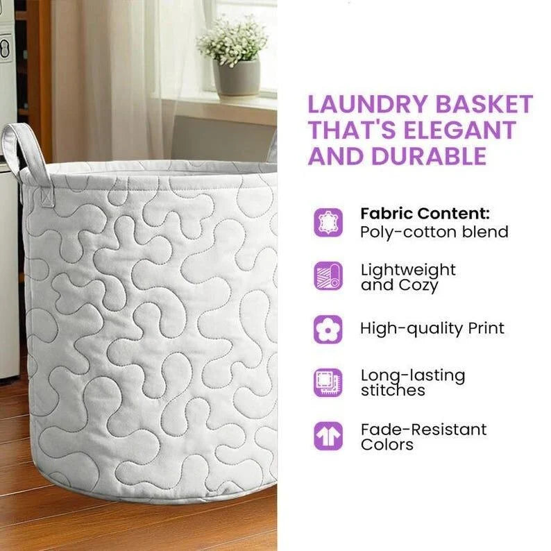 Highland Cow Quilted Laundry Basket EM05