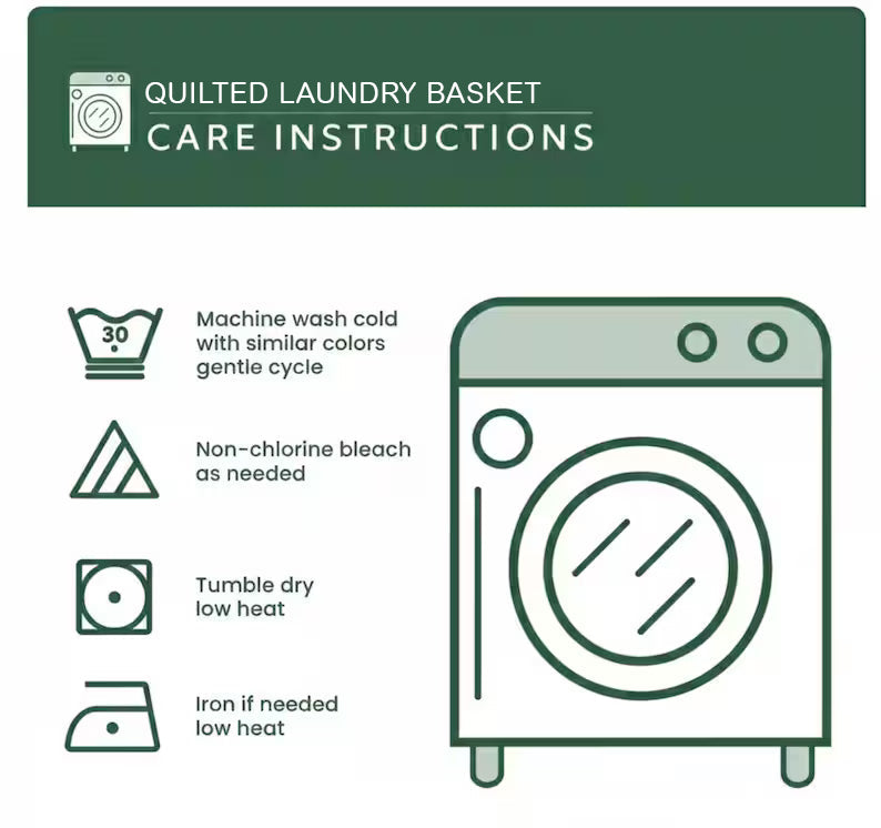Highland Cow Quilted Laundry Basket EM05