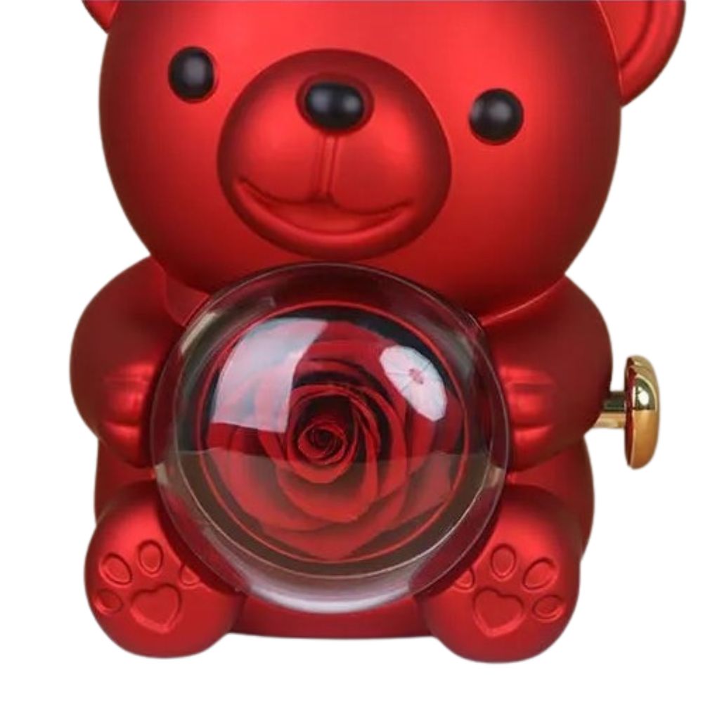 Cetosy™ Eternal Rose Bear with Engraved Necklace