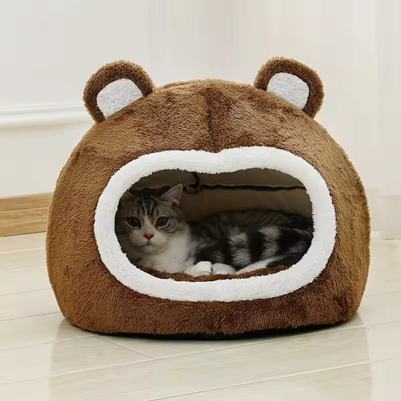 Funny Cat Bed Warm Pet House Bed QH6