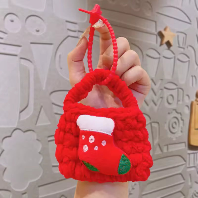 Crochet Christmas Bag Keychain