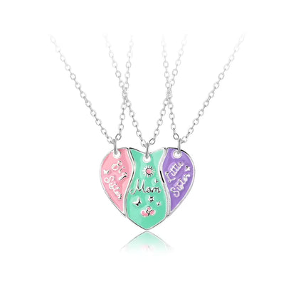 Big Sister Mom Little Sister Necklace Set - 3 Pieces/Set