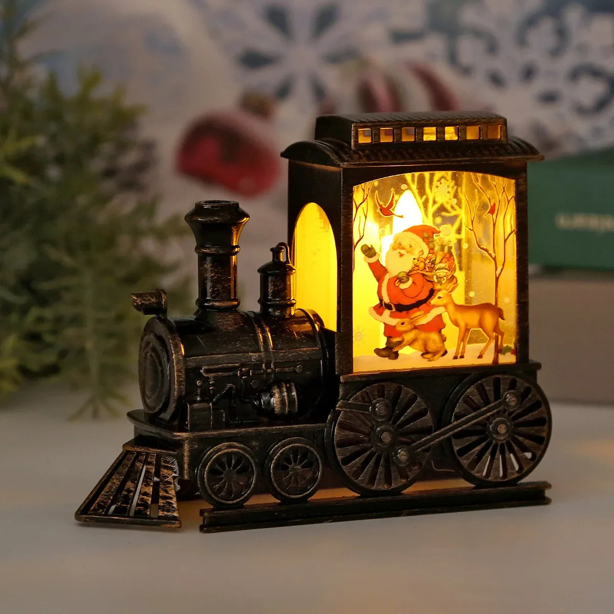 Vintage Train Christmas Theme Night Lamp