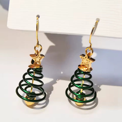 Christmas Tree Dangle Earrings