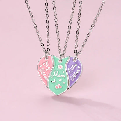 Big Sister Mom Little Sister Necklace Set - 3 Pieces/Set