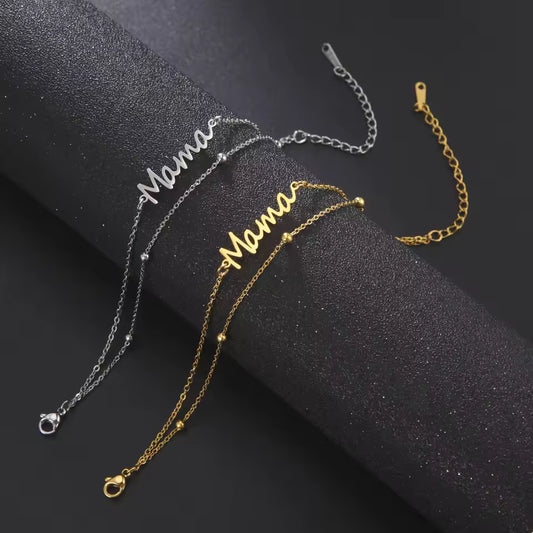 Letter Mama Charm Bracelet