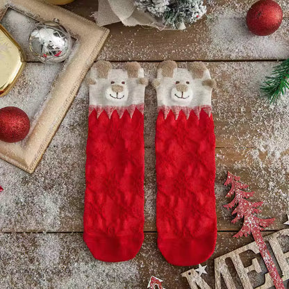 Christmas Deer Socks - Set 3 pairs