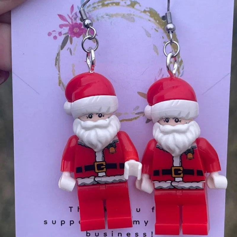 Santa Claus Lego Earrings