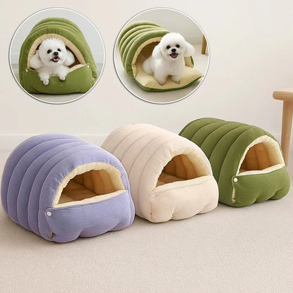 Cozy Foldable Pet Cave Bed Pet House Bed QH5