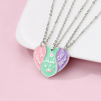 Big Sister Mom Little Sister Necklace Set - 3 Pieces/Set