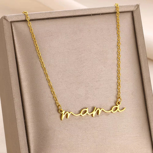 Mama Letter Pendant Necklace