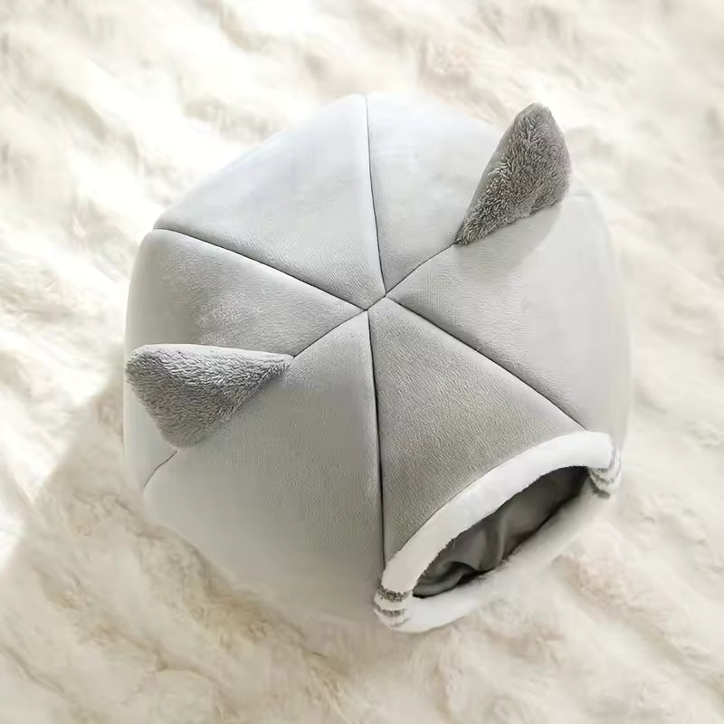 Premium Closed Cat-Ear Cave Bed for Pets, Pet House Bed QH9