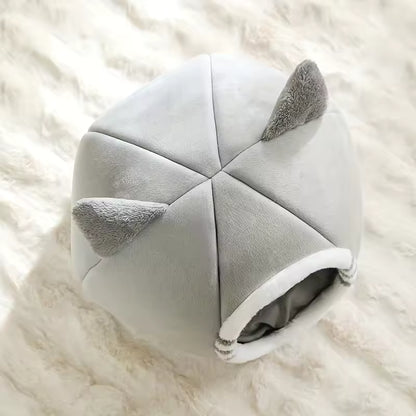 Premium Closed Cat-Ear Cave Bed for Pets, Pet House Bed QH9