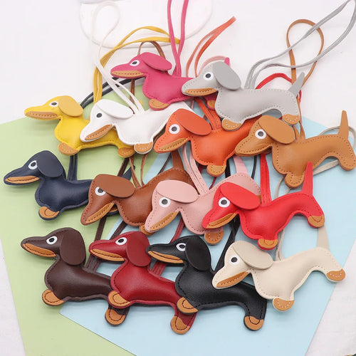Dachshund Dog PU Leather Keychain
