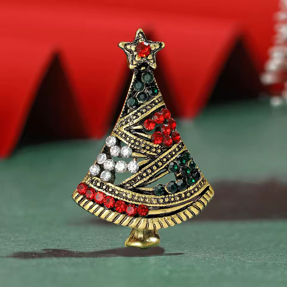 Enamel Christmas Tree Brooch