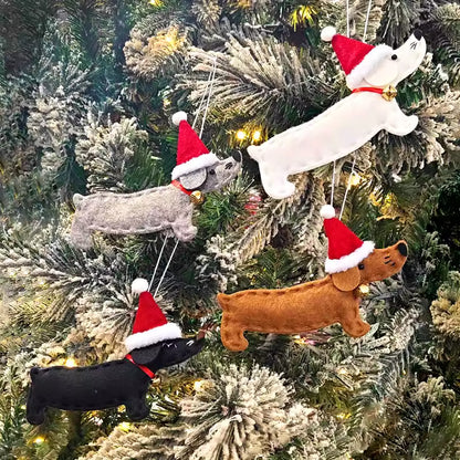 Dachshund Christmas Tree Fabric Ornament