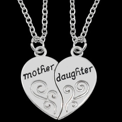 “Two Halves, One Heart” – Mother Daughter Necklace Set